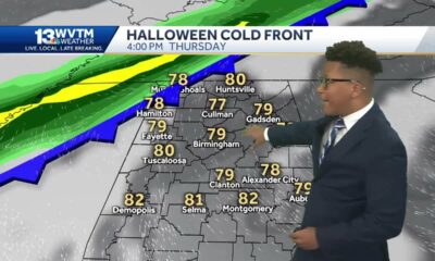 Alabama remains warm and dry to start the week, but some rain chances return Halloween to end the…