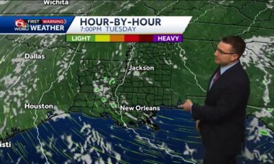 Sunny into Monday. Better Rain Chances Afterwards