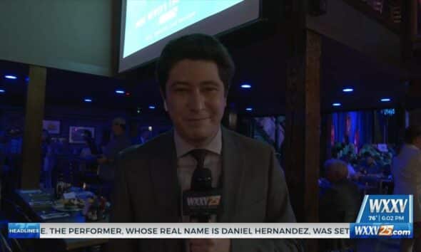 News 25’s Grant Chighizola live at the WXXV Viewer’s Choice Awards