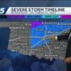 Wednesday Oct. 20, 2024 Timeline: Severe storms likely later