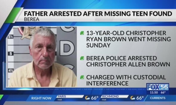 Missing Michigan teen found in Berea, father arrested