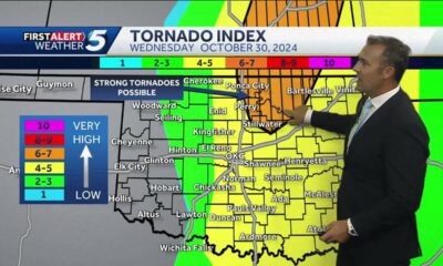 Tornado risk upgraded for parts of Oklahoma