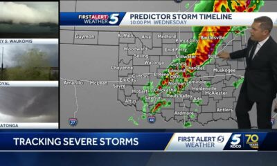 Tracking storms moving across Oklahoma Wednesday evening