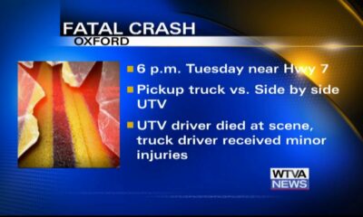 UTV rider killed in Oxford crash