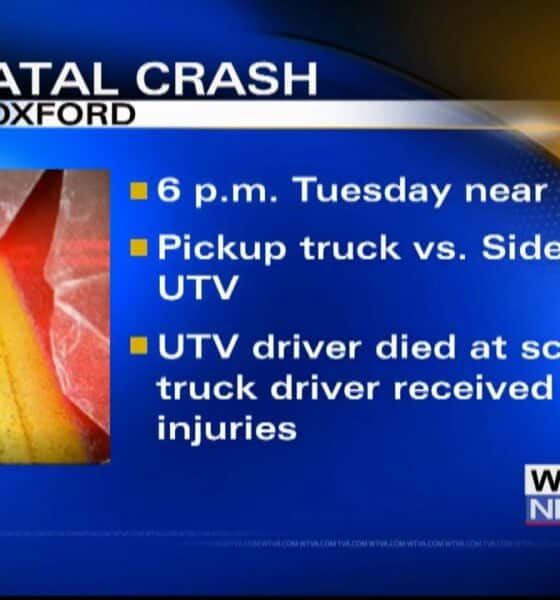 UTV rider killed in Oxford crash