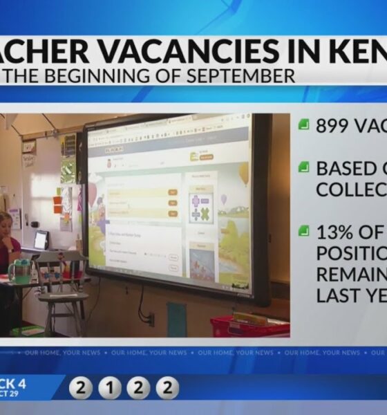 Teacher vacancies reported in Kentucky as of start of September