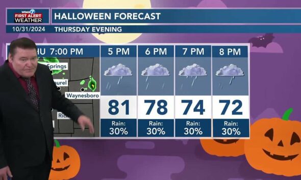 Rex Thompson's Halloween 2024 morning forecast