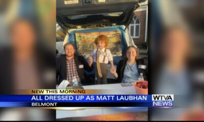 Belmont child dresses up like Matt Laubhan for Halloween