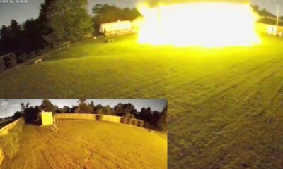 Video shows water tank exploding in NW Houston neighborhood