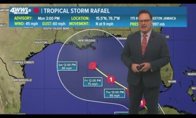 Monday 5PM First Weather: Tropical Storm Rafael forms in Caribbean