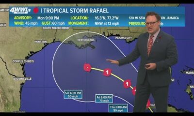 Monday 10PM First Weather: Tropical Storm Rafael forms, expected to become hurricane