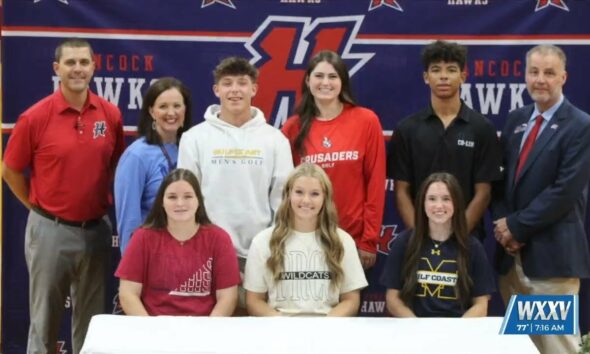 Hancock High School celebrates 12 students at signing day