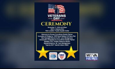 Tupelo hosting Veterans Day ceremony on Nov. 11