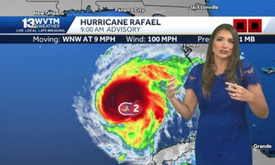 Hurricane Rafael will move west across the Gulf of Mexico through the weekend, Alabama's weather ...