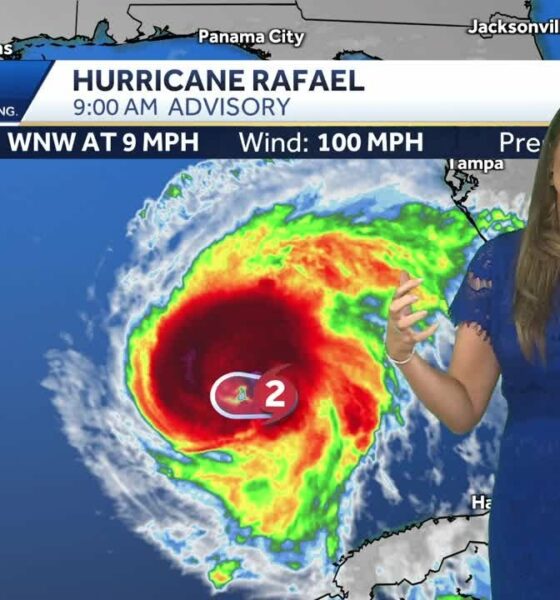 Hurricane Rafael will move west across the Gulf of Mexico through the weekend, Alabama's weather ...