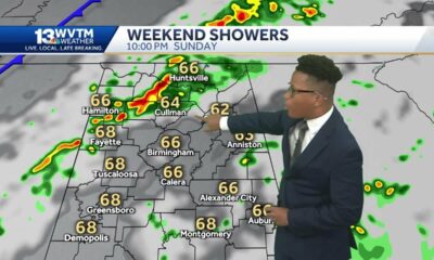 Alabama's Weekend Forecast: Scattered showers and storms will stretch across Alabama Sunday and V...