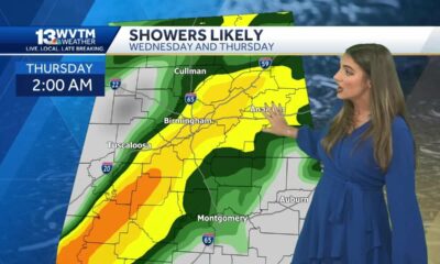 A front will bring some showers and storms to Alabama's weather forecast midweek, Fall temperatur...