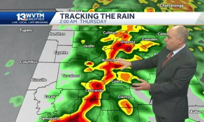 Heavy downpours and a few storms overnight, and Alabama's forecast could be influenced by future ...