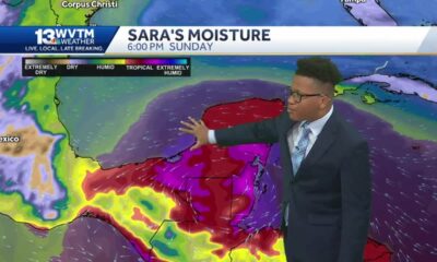 Tropical Storm Sara will approach the Gulf of Mexico next week bringing rain to the Gulf coast