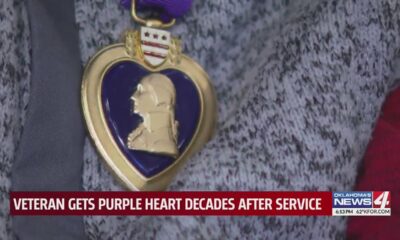 Veteran gets Purple Heart decades after service