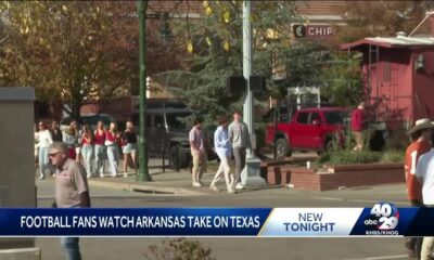 Fans flood Fayetteville for Arkansas-Texas rivalry game