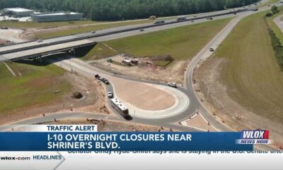 Overnight closures on I-10 in Harrison County to last for a month