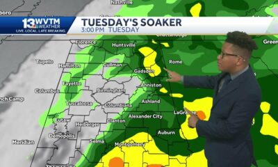 Widespread showers and isolated storms will stretch across Alabama on Tuesday, but cooler air ret...