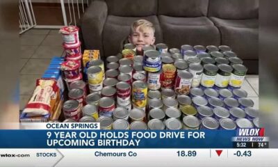 Ocean Springs boy collecting food for the needy ahead of 10th birthday