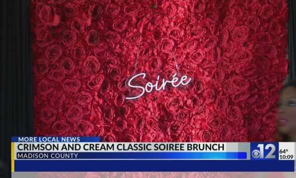 Crimson and Cream Classic Soiree Brunch