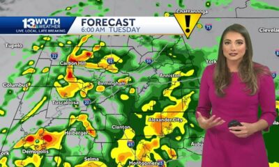 Rain and storms in Alabama's forecast with gusty winds at times of Tuesday, The weather turns col...