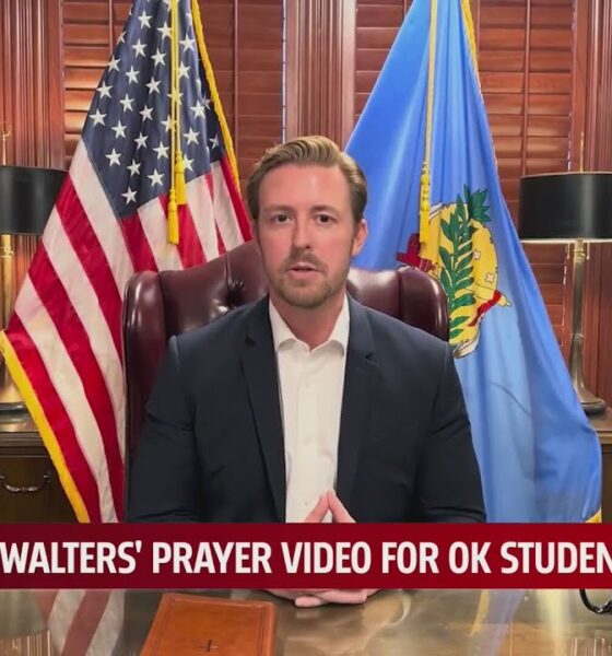 Reaction to Walters' prayer video for OK students