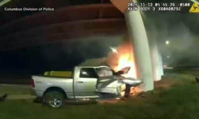 Man rescued from burning truck in Ohio