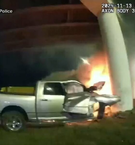 Man rescued from burning truck in Ohio