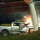 Man rescued from burning truck in Ohio