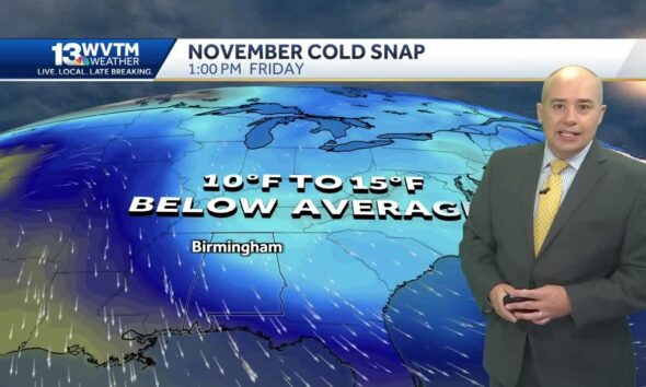 Alabama's weather forecast is getting colder, and a widespread frost and freeze is likely by the ...