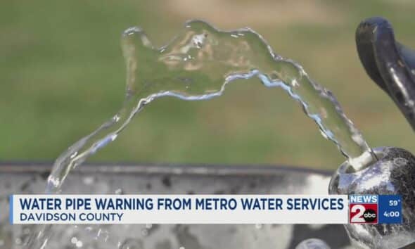 Water pipe warning from Metro water services