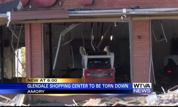 Demolition of tornado-ruined strip mall is underway in Amory