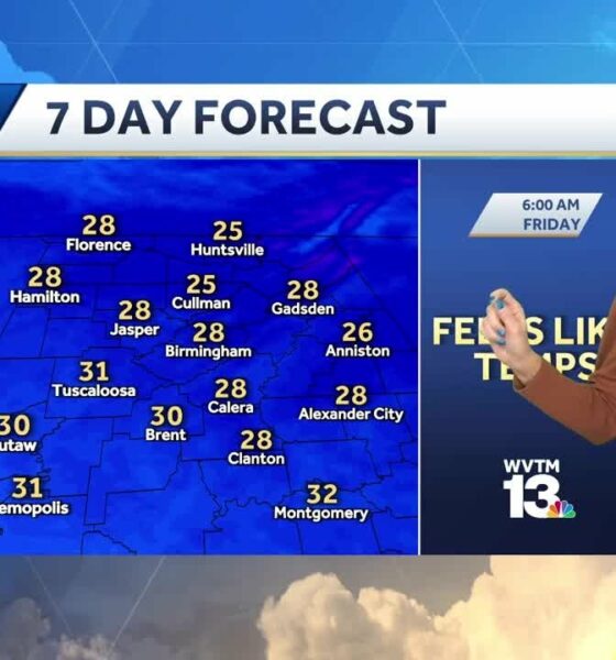 Blustery to end the week in Central Alabama with frost likely to kick off the weekend