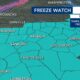 North Carolina Forecast: Cold front brings arctic blast, freeze watch issued for Friday❄️