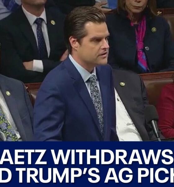 Matt Gaetz withdraws as President-elect Trump’s attorney general pick | FOX 7 Austin