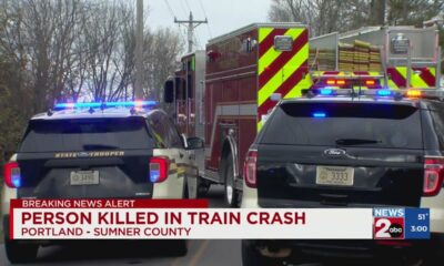 At least 1 dead after train hits vehicle in Portland, TN