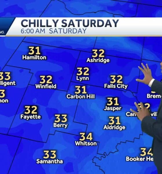 Alabama will start blistering cold this weekend, and thunderstorms remain the forecast for Thanks...