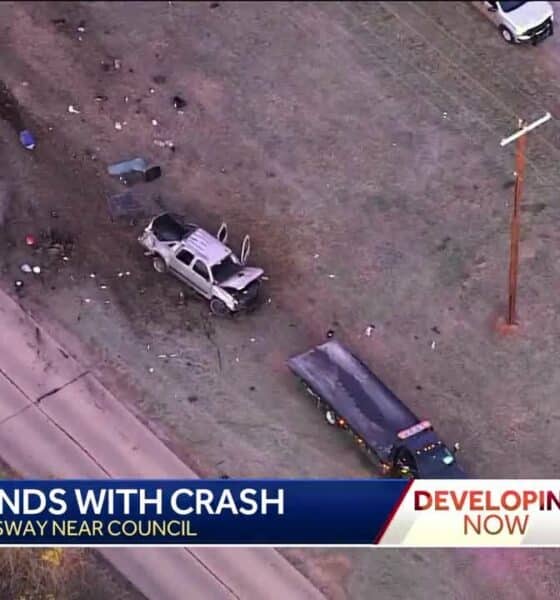 Suspect taken to hospital after chase ends in rollover crash near Lake Overholser