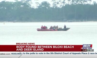 Body found between Biloxi beach and Deer Island; officials on scene