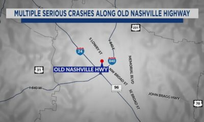 Multiple serious crashes along Old Nashville Highway