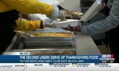 Second Liners Mardi Gras Club serves Thanksgiving meal to Boys & Girls Club East Biloxi Unit