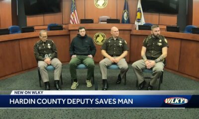 Louisville man meets Hardin County deputies who saved him from burning car