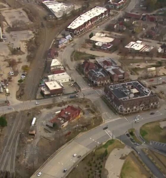 Sky 4 shows Asheville River Arts District, two months after Hurricane Helene