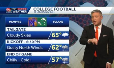 Tracking a strong cold front on Thanksgiving Day