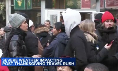 Severe weather in parts of east coast to impact post Thanksgiving travel